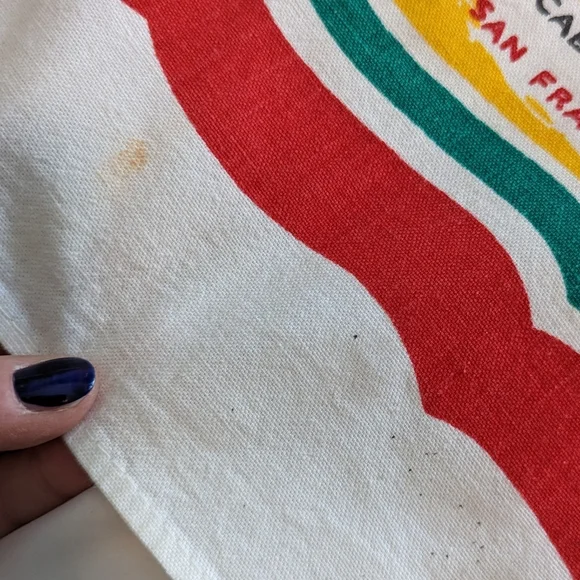 1950's VINTAGE CALIFORNIA souvenir TABLECLOTH 50's